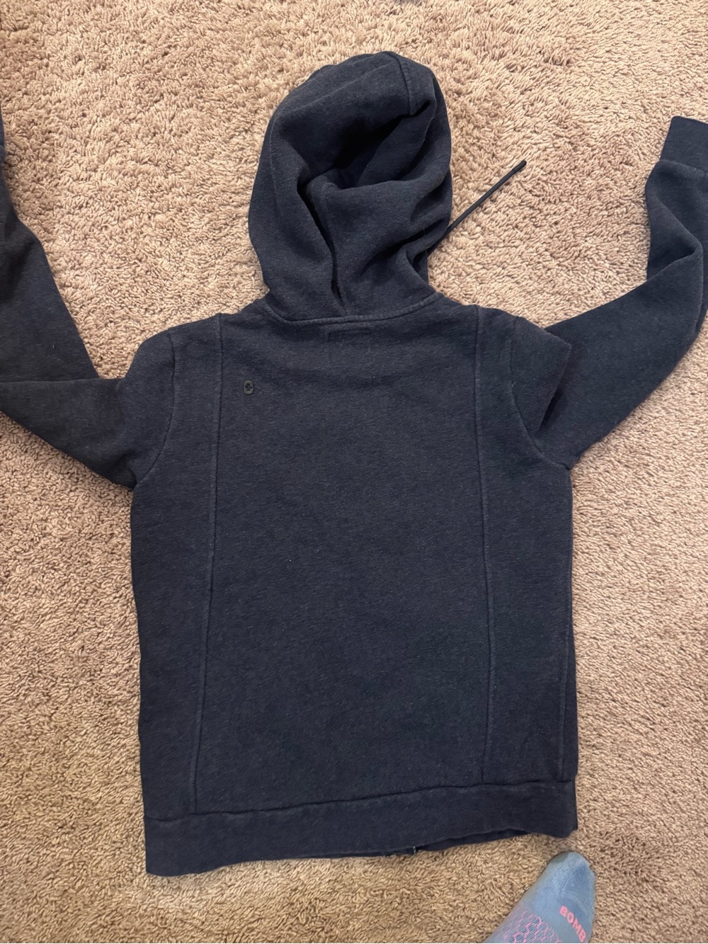 Figs Women's Navy Zip-Up Hoodie - Picture 2 of 2